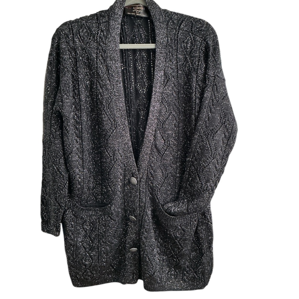 Free People New Romantics Cardigan Sweater Sparkle Oversized Small Petite